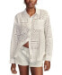 ფოტო #1 პროდუქტის Women's Cotton Schiffli Embroidered Prep Shirt