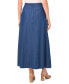 ფოტო #2 პროდუქტის Women's Cotton A-Line Pull-On Midi Skirt