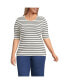 Ivory/black breton stripe