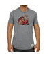 ფოტო #3 პროდუქტის Men's Heathered Gray Maryland Terrapins Vintage-Like Logo Tri-Blend T-shirt