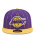 Фото #3 товара Men's Purple/Gold Los Angeles Lakers Pinstripe Two-Tone 59fifty Fitted Hat