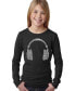 ფოტო #2 პროდუქტის Girls Word Art Long Sleeve T-Shirt - 63 DIFFERENT GENRES OF MUSIC