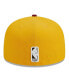 Фото #4 товара Men's Yellow, Red Los Angeles Lakers Fall Leaves 2-Tone 59FIFTY Fitted Hat