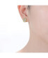 ფოტო #2 პროდუქტის Stylish 14K Gold Plated and Cubic Zirconia Floral Stud Earrings