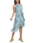 Фото #3 товара Women's Printed Asymmetric Flounce Dress