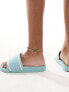 Levi's June 3D slider in light turquoise with logo