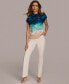 ფოტო #3 პროდუქტის Women's Printed Short-Sleeve Top