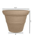 Rolled Rim Plastic Garden Pot, Sandstone, 13.5in