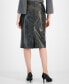 Фото #2 товара Women's Faux Alligator Shimmer Skirt