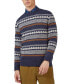 Фото #1 товара Men's Chunky Knitted Fair Isle Long-Sleeve Crewneck Sweater