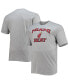 Фото #1 товара Men's Heathered Gray Miami Heat Big and Tall Heart and Soul T-shirt