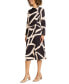 ფოტო #3 პროდუქტის Women's Printed Asymmetric Ruched Dress