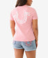 ფოტო #3 პროდუქტის Women's Embroidered Horseshoe Slim Crew Tee