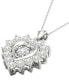 ფოტო #3 პროდუქტის Diamond Heart 18" Pendant Necklace (1/2 ct. t.w.) in 10k White Gold