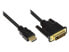 Good Connections 2m HDMI/DVI-D - 2 m - HDMI - DVI-D - Male - Male - Gold