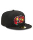 Фото #5 товара Men's Black Rochester Red Wings Marvel x Minor League 59FIFTY Fitted Hat