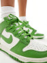 Фото #7 товара Nike Dunk high trainers in white and chlorophyll green