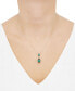 ფოტო #2 პროდუქტის Lab Grown Emerald (3-1/3 ct. t.w.) & Lab Grown Diamond (1/8 ct. t.w.) 18" Pendant Necklace in 14k Gold