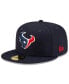 Фото #1 товара Men's Navy Houston Texans Basic 59FIFTY Fitted Hat