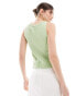 Vero Moda crochet cami vest top in lime green grün, L - EU 40 - фото #2