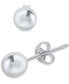 ფოტო #1 პროდუქტის Ball Stud Earrings (10mm) in Sterling Silver, Created for Macy's