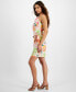 Фото #4 товара Women's High-Neck Linen Blend Sleeveless Mini Dress, Created for Macy's