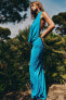 Фото #4 товара Драпированное платье с горловиной халтер ZARA