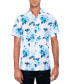 ფოტო #1 პროდუქტის Men's Regular-Fit Non-Iron Performance Stretch Floral-Print Button-Down Camp Shirt