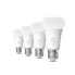 Signify Philips Hue White 4-pack E27 - Smart bulb - White - Bluetooth/Zigbee - LED - E27 - Warm white