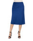 Фото #1 товара Women's A-Line Elastic Waist Knee Length Skirt