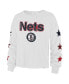 Фото #3 товара Women's '47 White Brooklyn Nets 2021/22 City Edition Call Up Parkway Long Sleeve T-shirt