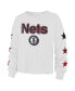 ფოტო #3 პროდუქტის Women's '47 White Brooklyn Nets 2021/22 City Edition Call Up Parkway Long Sleeve T-shirt