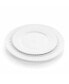 Cara 16 Piece Round Porcelain Dinnerware Set in White