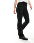 Mango seam front straight leg tailored trousers in black