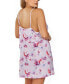 Plus Size 1Pc. Soft Brushed Nightgown Printed in All Over Floral