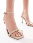 Фото #4 товара 4th & Reckless Vanna Heeled Sandal with Toe Ring in Cream