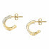 Stylish Essenza SAWA17 Recycled Silver Gold Plated Earrings