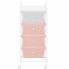 Фото #5 товара Wózek pomocnik kosmetyczny fryzjerski łazienkowy 4 szuflady 36 x 32 x 76 cm - różowo biały
