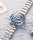 ფოტო #3 პროდუქტის Men's Croft Mid-Size Automatic Regiment Blue with Silver-Tone Solid Stainless Steel Bracelet Watch 40mm