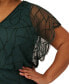 ფოტო #7 პროდუქტის Plus Size Beaded Blouson Dolman-Sleeve Gown