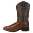 Roper Trigger TooledInlay Square Toe Cowboy Mens Brown Casual Boots 09-020-0906