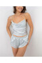 Фото #3 товара Пижама Le Laurier Bridal Женская шелковая камизоль - с воротником-шаль - Коллекция шелка