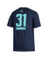 Фото #3 товара Men's Philipp Grubauer Navy Seattle Kraken Fresh Name and Number T-shirt