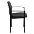Comfort Black Vinyl Stackable Steel Side Reception Chair With Arms