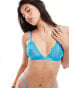 Фото #4 товара ASOS DESIGN Sienna lace classic triangle bra in blue