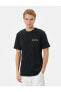 4sam10058hk 999 Siyah Erkek Pamuk Jersey Kısa Kollu T-shirt
