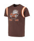 ფოტო #3 პროდუქტის Men's Brown Distressed Cleveland Browns Premier Point T-shirt