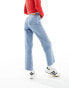 Фото #8 товара ASOS DESIGN Tall cropped comfort stretch straight leg jean in tinted blue