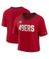 ფოტო #2 პროდუქტის Women's Scarlet San Francisco 49ers High Hip Fashion Cropped Top