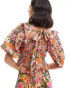 Фото #4 товара Hope & Ivy smock top with embellished trim in floral co-ord